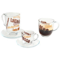 POHÁR NA ESPRESSO Napoli    - priehľadné/hnedá, Konventionell, sklo (80ml) - Leonardo