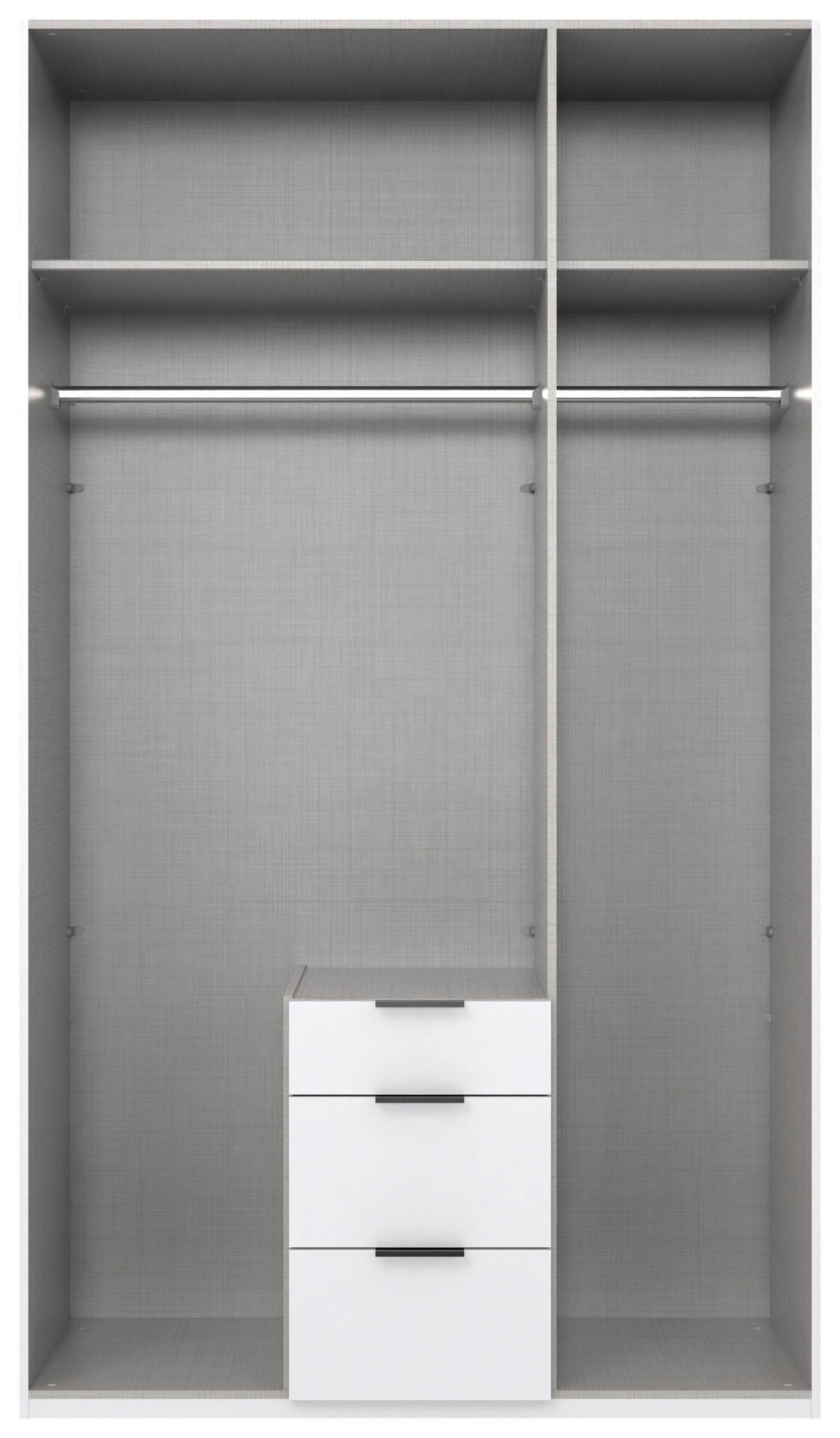 DREHTÜRENSCHRANK in Graphitfarben  - Alufarben/Graphitfarben, Modern, Holzwerkstoff/Metall (135/236/58cm) - MID.YOU