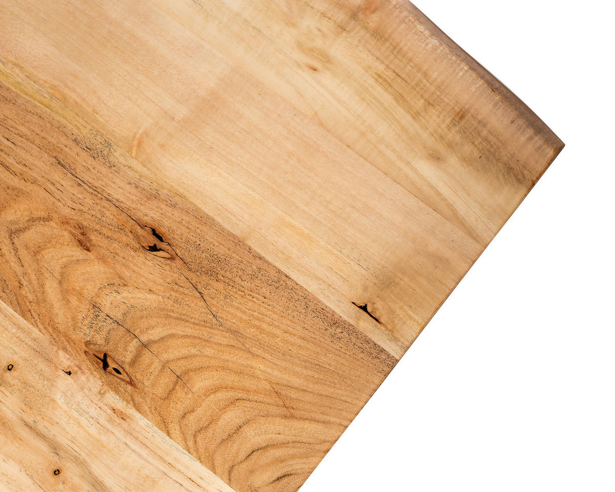 ESSTISCH in Holz, Metall 180/90/76 cm  - Schwarz/Akaziefarben, Design, Holz/Metall (180/90/76cm) - Carryhome