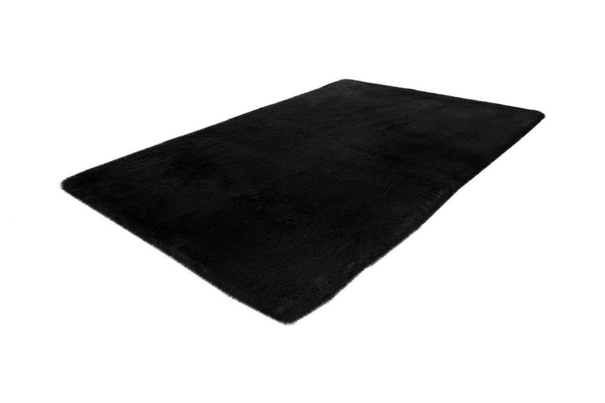 HOCHFLORTEPPICH 50/90 cm Rabbit 125 Dunkelgrau Schwarz  - Schwarz, KONVENTIONELL, Kunststoff (50/90cm)