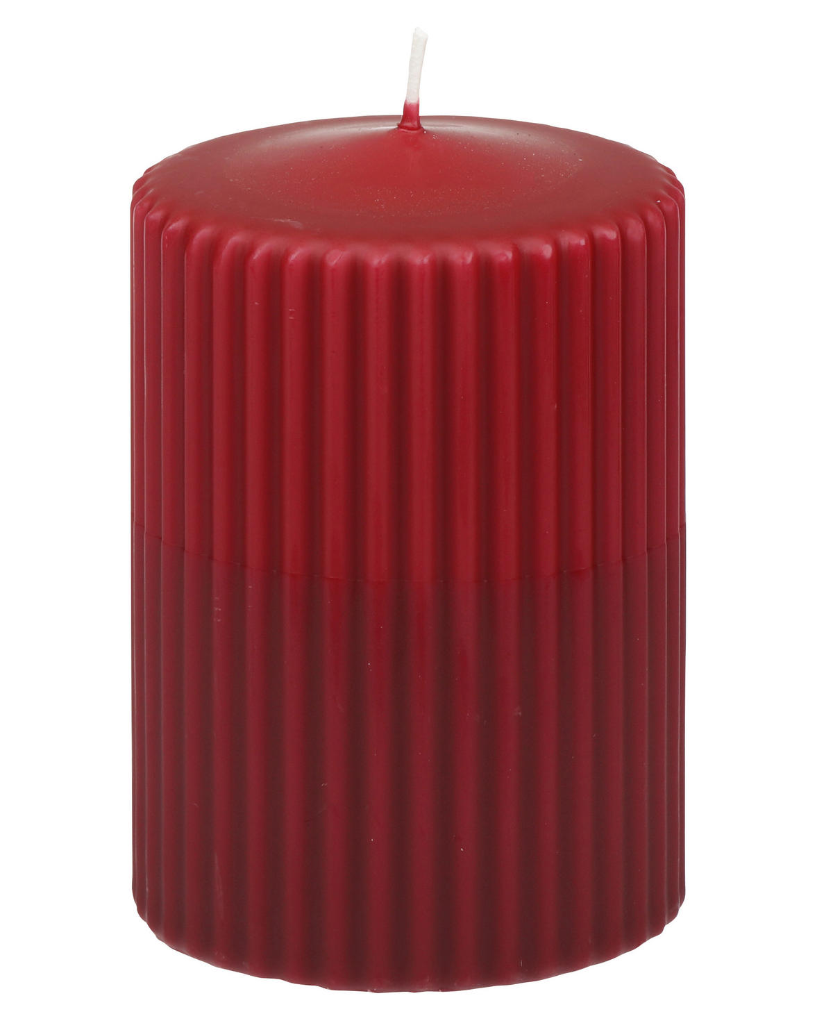 KERZE - Rot, Basics, Paraffin (10,0/6,8cm) - Steinhart