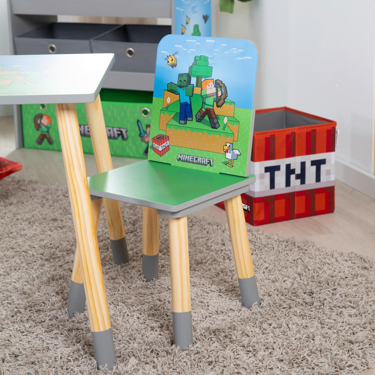 OTROŠKA SEDEŽNA GARNITURA  MINECRAFT        večbarvno  - večbarvno, Moderno, leseni material/les (60kg) - Minecraft