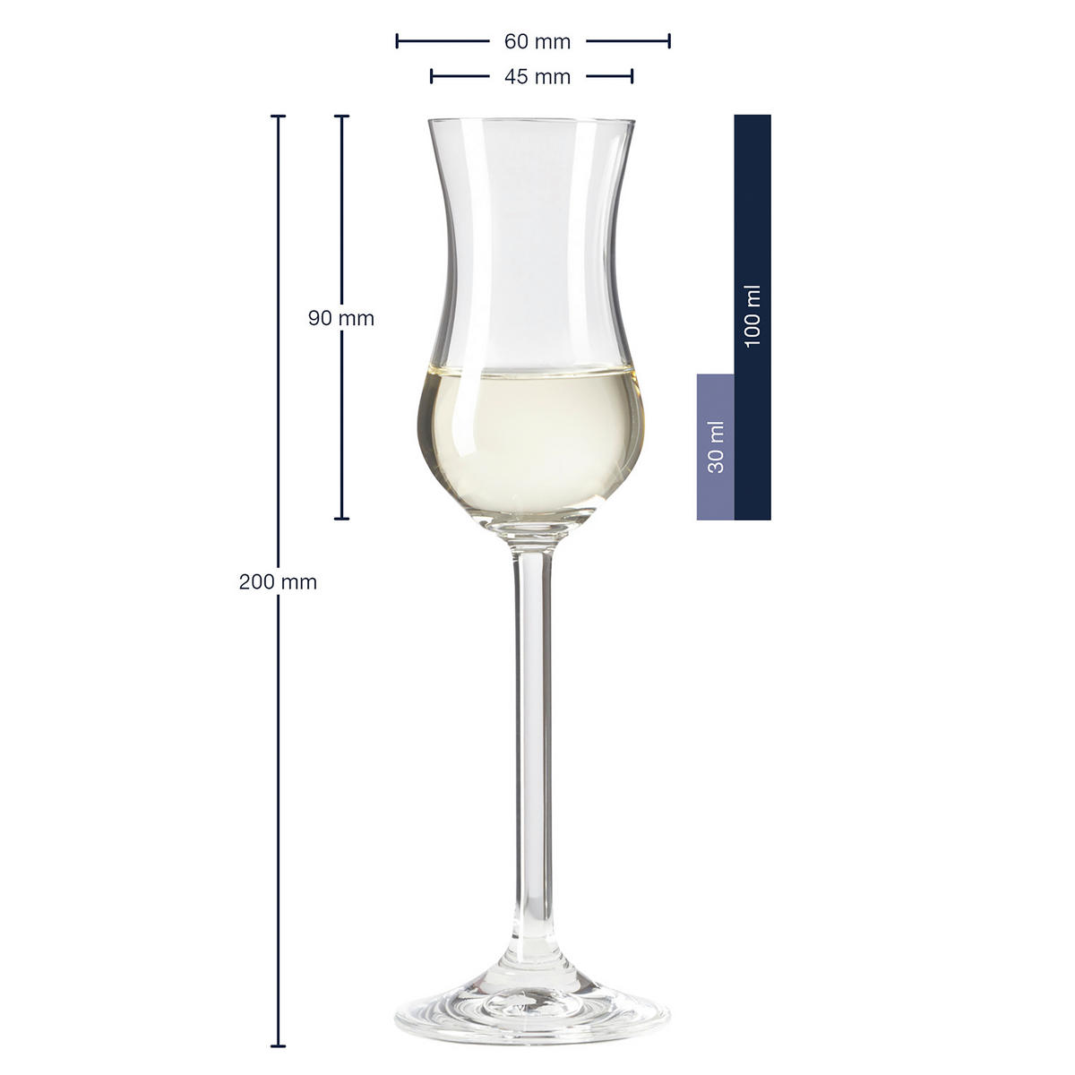 Grappaglas-Set Daily  6-teilig  - Klar, Basics, Glas (20/6cm) - Leonardo