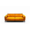 2,5-SITZER in Samt Gelb  - Gelb/Schwarz, Design, Textil/Metall (220/86/86-94cm) - SENSOO