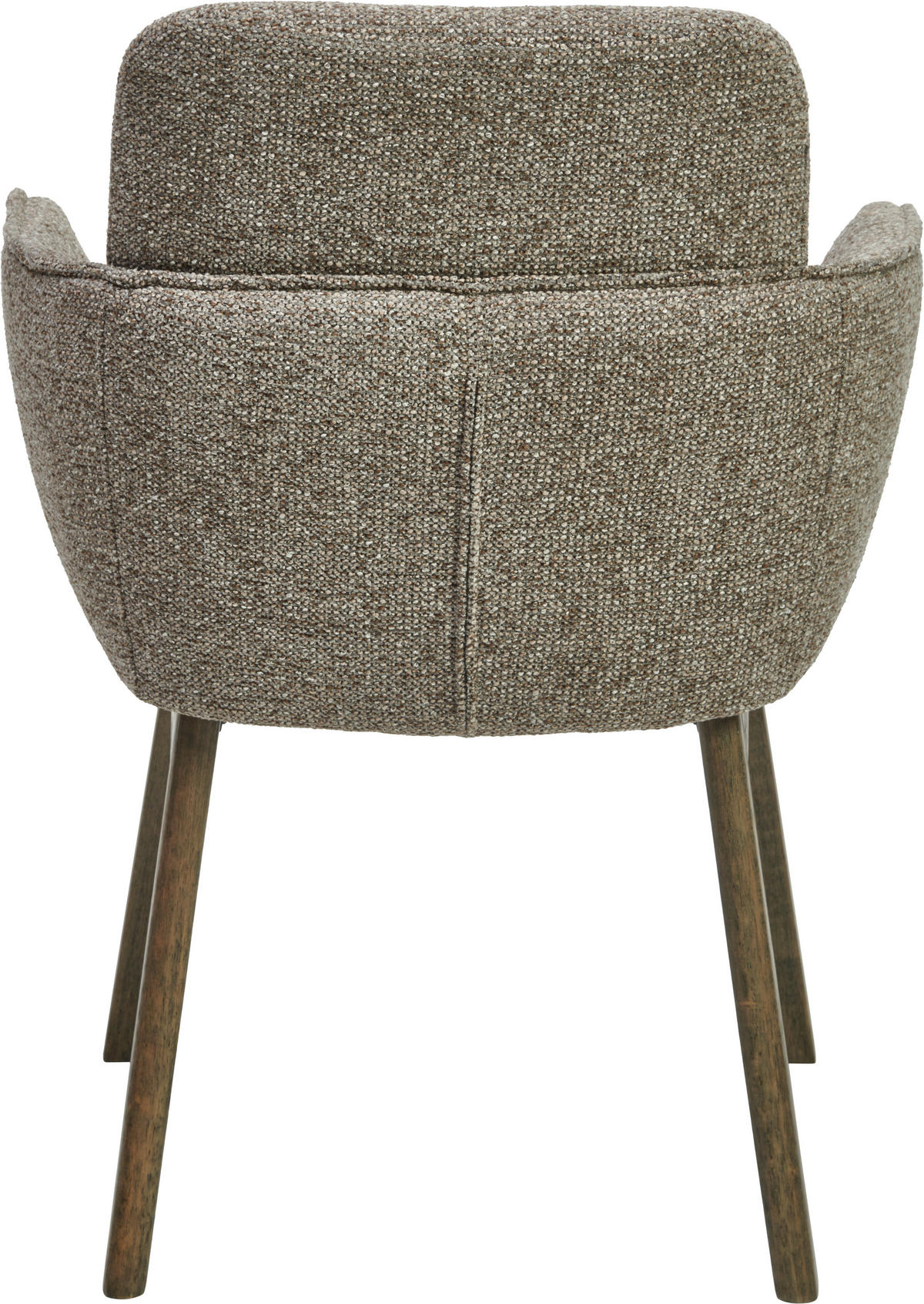 ARMLEHNSTUHL   Struktur  - Dunkelbraun/Grau, MODERN, Holz/Textil (61/88/59cm) - MID.YOU