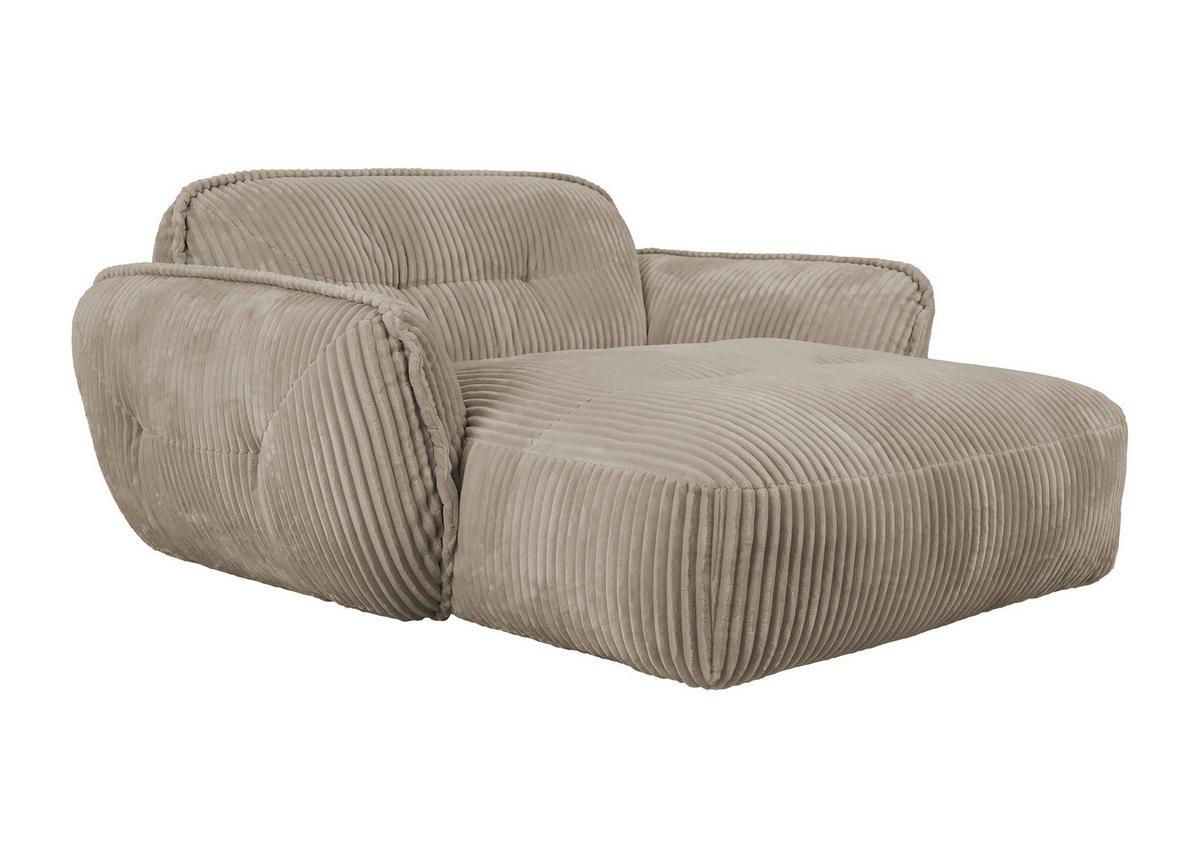 XXL-SESSEL - Beige/Schwarz, MODERN, Kunststoff/Textil (182/87/184cm) - Trendmanufaktur