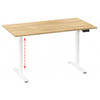 SKRIVBORD 110/80/71 cm  i vit, Sonoma ek  - vit/Sonoma ek, Design, metall/trämaterial (110/80/71cm) - MID.YOU