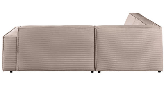 ECKSOFA in Cord Taupe  - Taupe/Schwarz, KONVENTIONELL, Kunststoff/Textil (224/254cm) - Hom`in