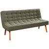 SITZBANK 183/90/79 cm Webstoff Grün Eiche vollmassiv  - Eichefarben/Grün, Design, Holz/Textil (183/90/79cm) - Linea Natura