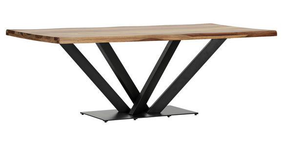 TISCHPLATTE      - Sheeshamfarben, Design, Holz (220/100/5cm) - Landscape