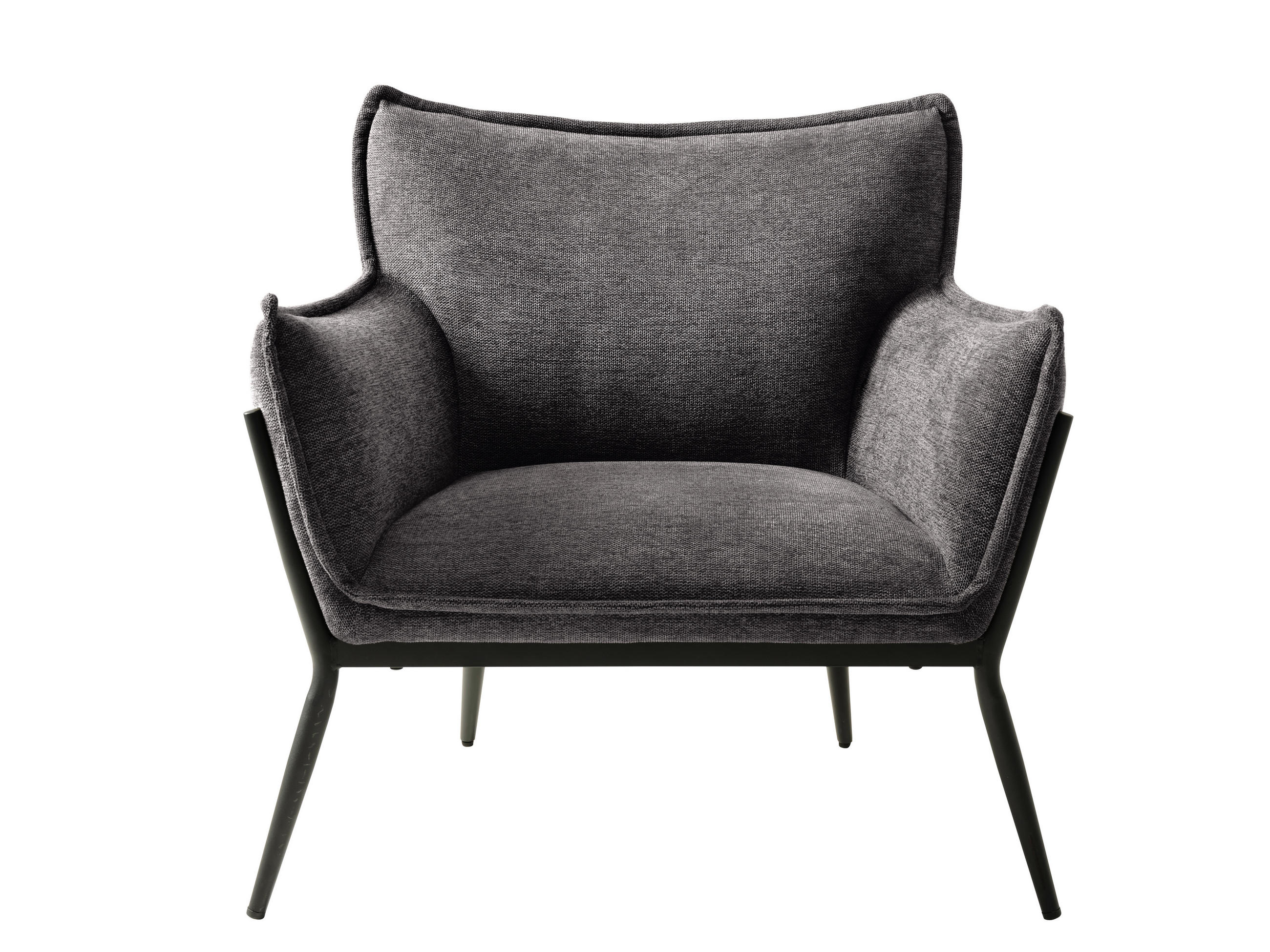 SESSEL in Dunkelgrau  - Dunkelgrau/Schwarz, MODERN, Textil/Metall (83/82/79cm) - Livetastic