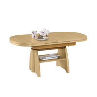 COUCHTISCH Kernbuche furniert 125-166/71/56-75 cm oval Buchefarben  - Buchefarben, KONVENTIONELL, Holzwerkstoff/Metall (125-166/71/56-75cm) - Venda