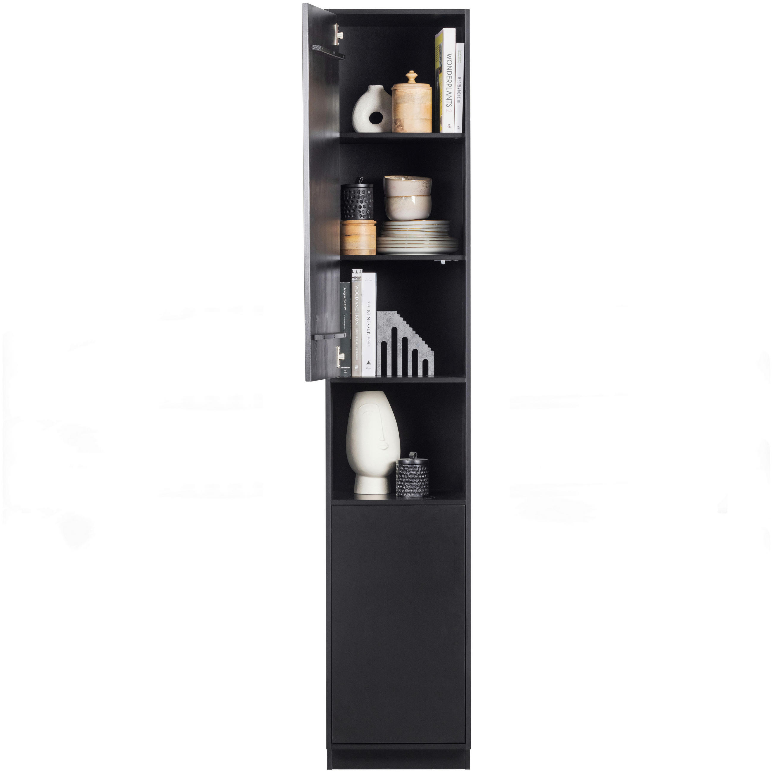 BUFFET 40/210/40 cm  in Schwarz  - Schwarz, Design, Holz (40/210/40cm) - Livetastic