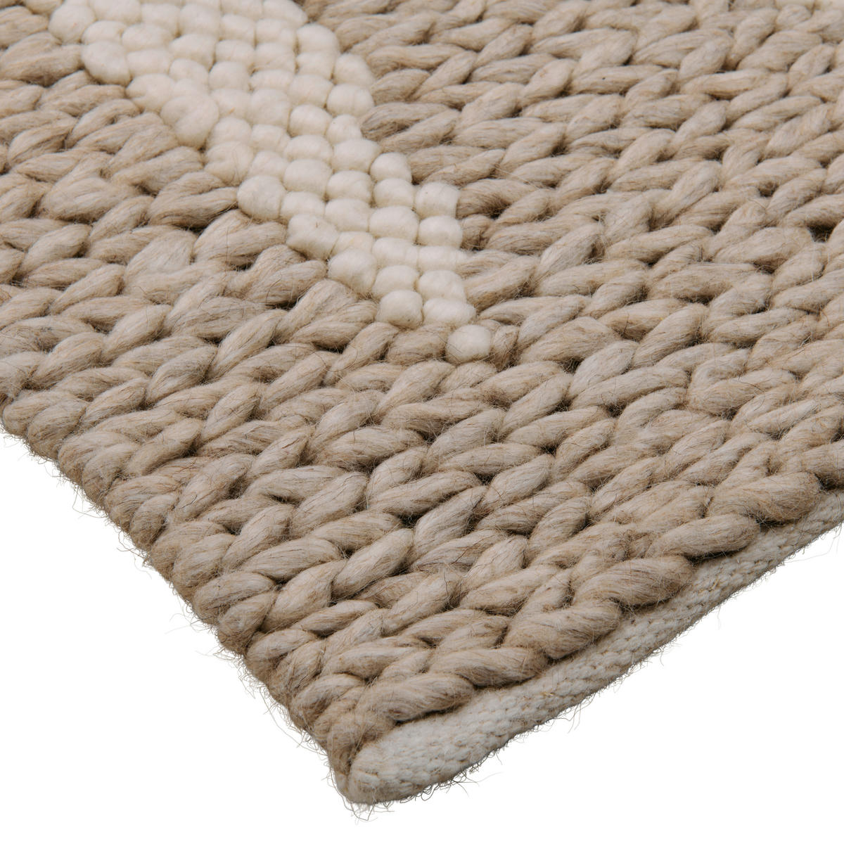 HANDWEBTEPPICH 130/190 cm Beige  - Beige, Natur, Textil (130/190cm) - Linea Natura