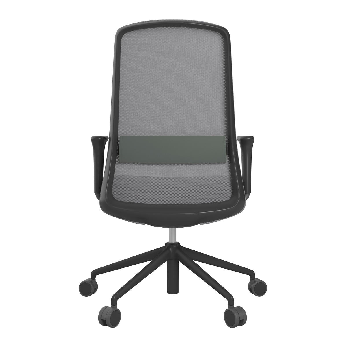 DREHSTUHL Lederlook Grau, Schwarz, Olivgrün  - Schwarz/Olivgrün, MODERN, Kunststoff/Textil (70/103-115/70cm)