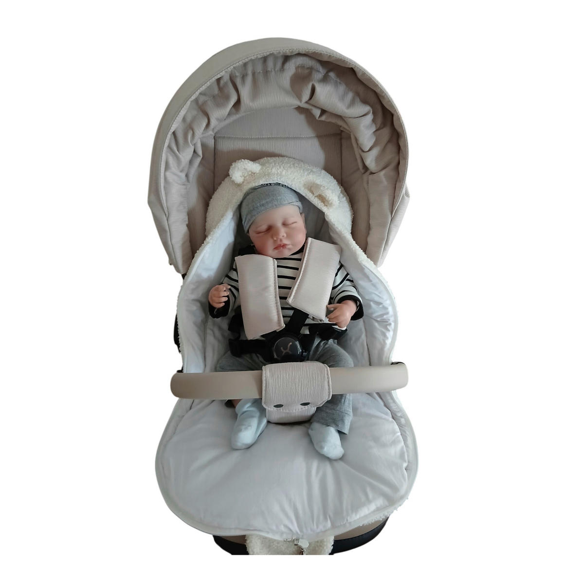 EINSCHLAGDECKE      - Creme, Trend, Textil (75/40/6cm) - Jimmylee