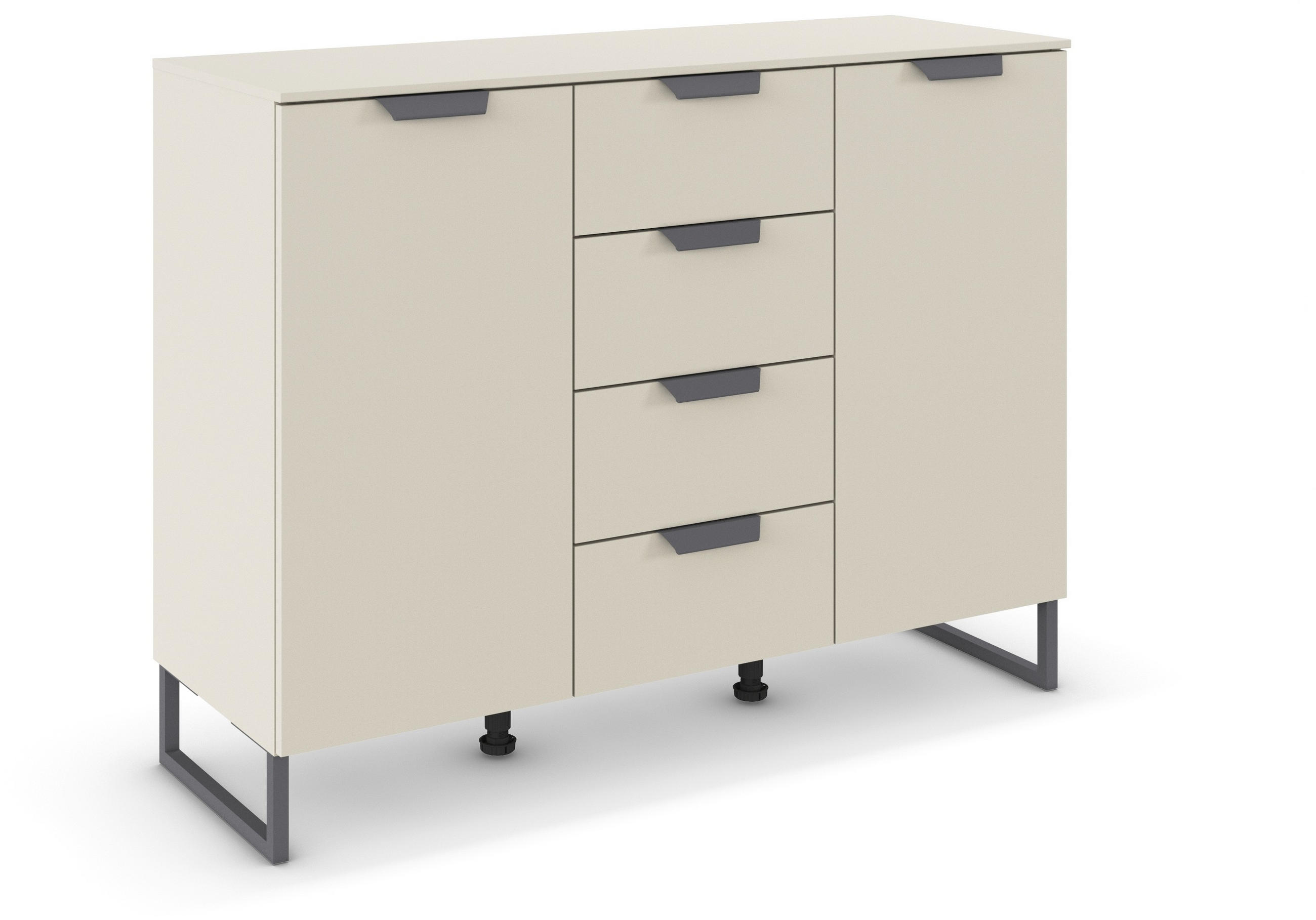 SIDEBOARD  in 120/92/42 cm  - Champagner/Dunkelgrau, Design, Holzwerkstoff/Metall (120/92/42cm) - Carryhome