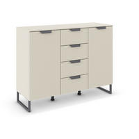 SIDEBOARD  in 120/92/42 cm  - Champagner/Dunkelgrau, Design, Holzwerkstoff/Metall (120/92/42cm) - Carryhome