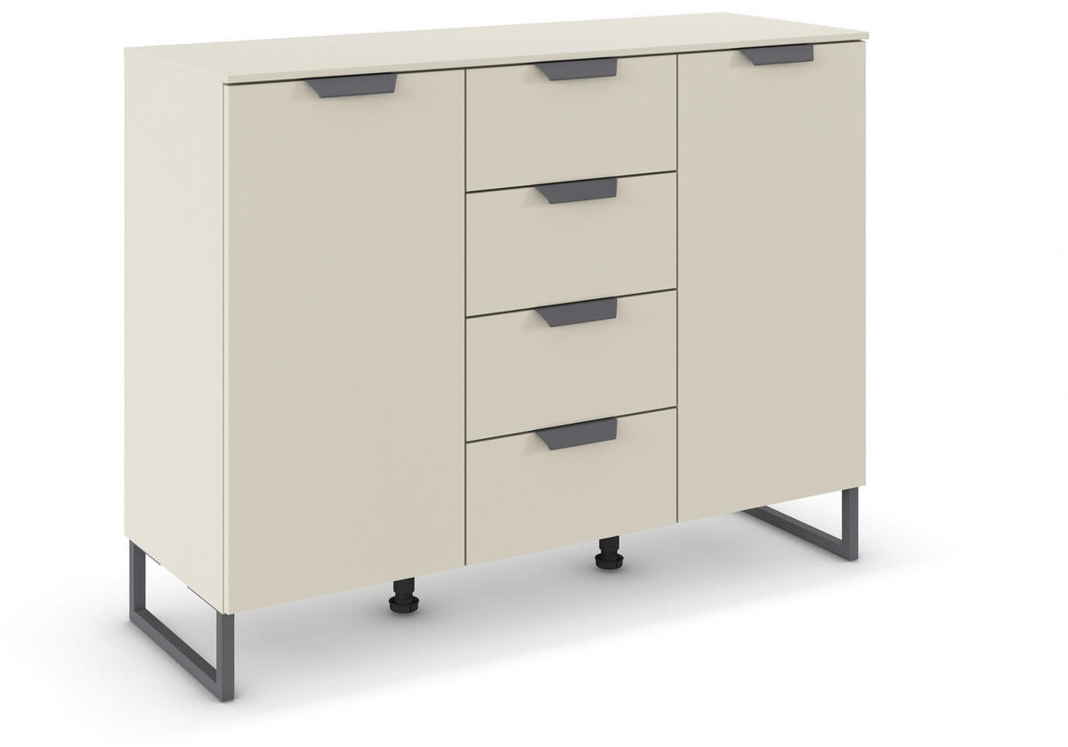SIDEBOARD  in 120/92/42 cm  - Champagner/Dunkelgrau, Design, Holzwerkstoff/Metall (120/92/42cm) - Carryhome