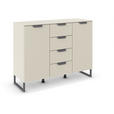 SIDEBOARD  in 120/92/42 cm  - Champagner/Dunkelgrau, Design, Holzwerkstoff/Metall (120/92/42cm) - Xora