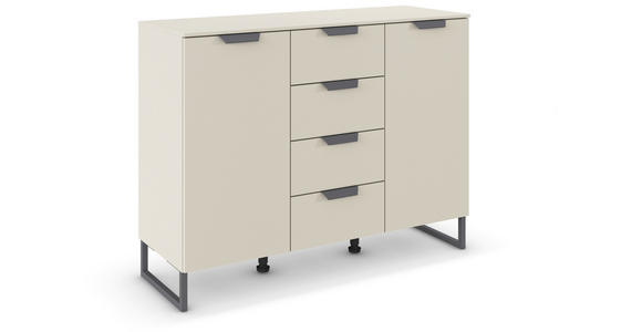 SIDEBOARD  in 120/92/42 cm  - Champagner/Dunkelgrau, Design, Holzwerkstoff/Metall (120/92/42cm) - Xora