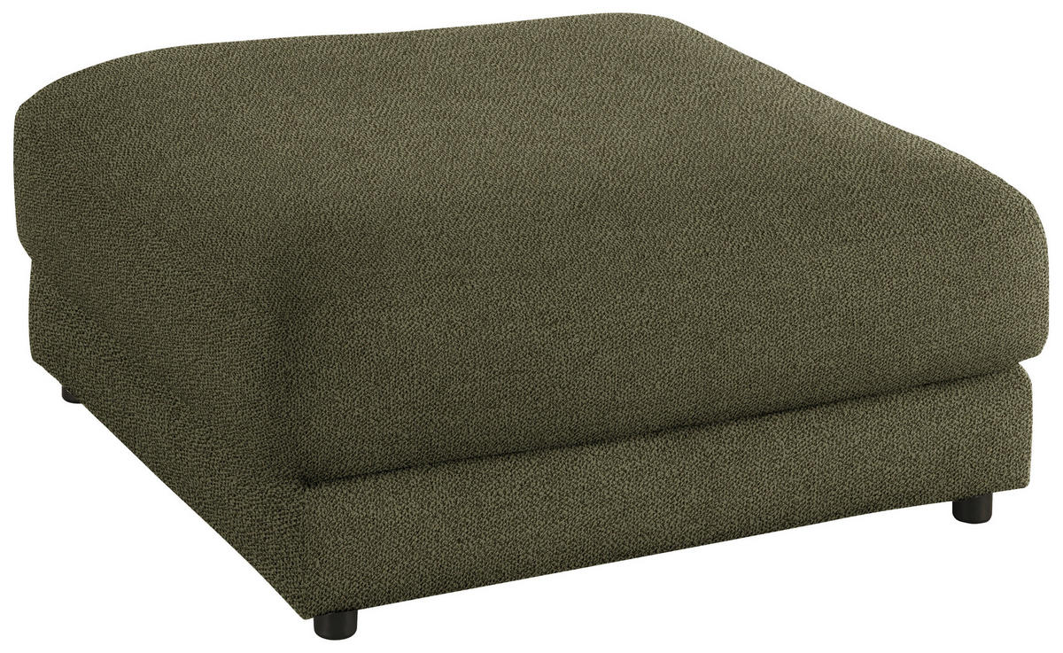 HOCKER Textil Olivgrün  - Schwarz/Olivgrün, Design, Kunststoff/Textil (100/86/100cm) - Lomoco