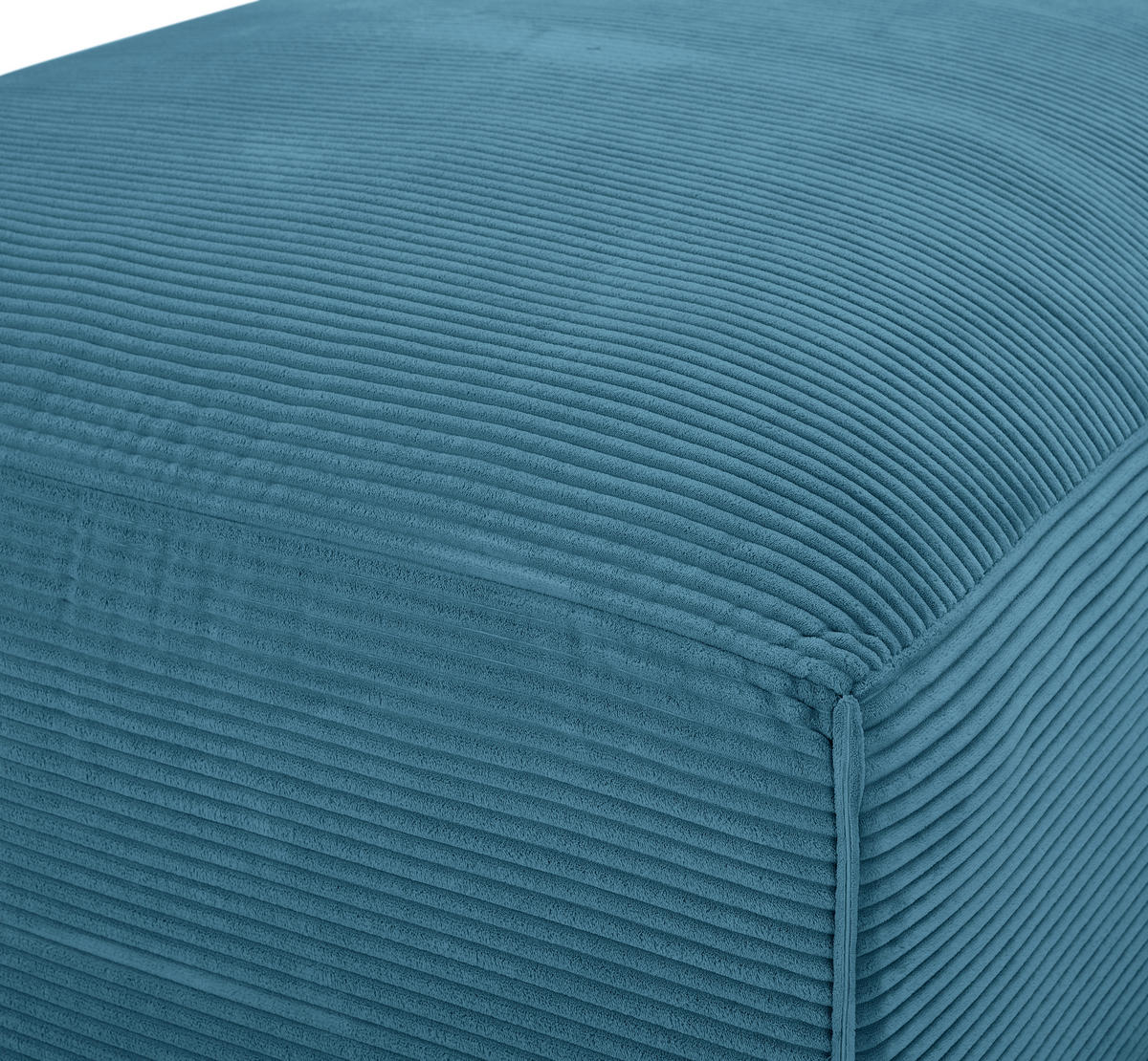 ECKSOFA in Cord Hellblau  - Schwarz/Hellblau, Design, Kunststoff/Textil (196/303cm) - Livetastic