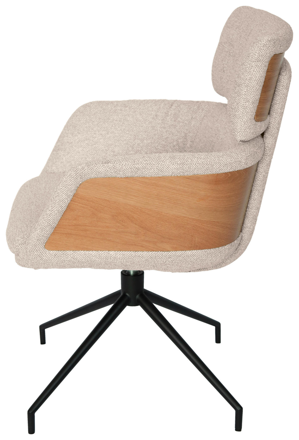 ARMLEHNSTUHL  in Eisen Webstoff  - Taupe/Eichefarben, Design, Holz/Textil (62/92/66cm) - Dieter Knoll
