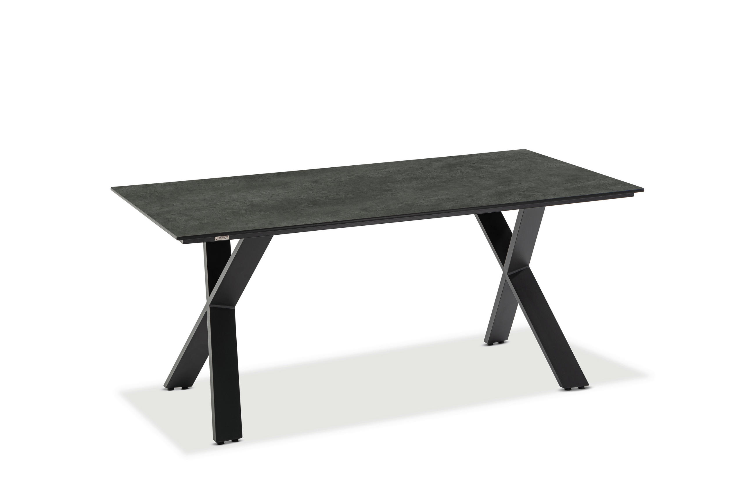 GARTENTISCH Kunststoff Anthrazit, Graphitfarben rechteckig  - Anthrazit/Graphitfarben, Design, Kunststoff/Metall (160/95/76cm)
