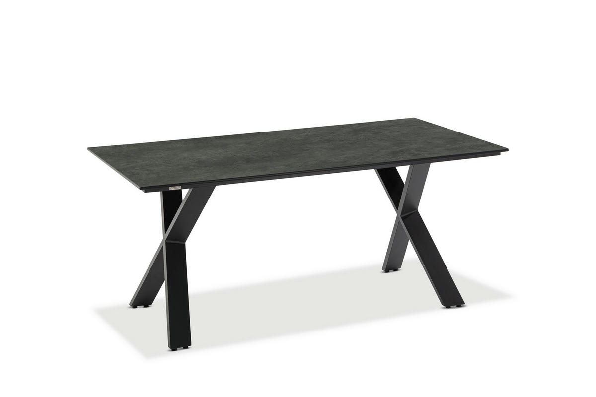 GARTENTISCH Kunststoff Anthrazit, Graphitfarben rechteckig  - Anthrazit/Graphitfarben, Design, Kunststoff/Metall (160/95/76cm)