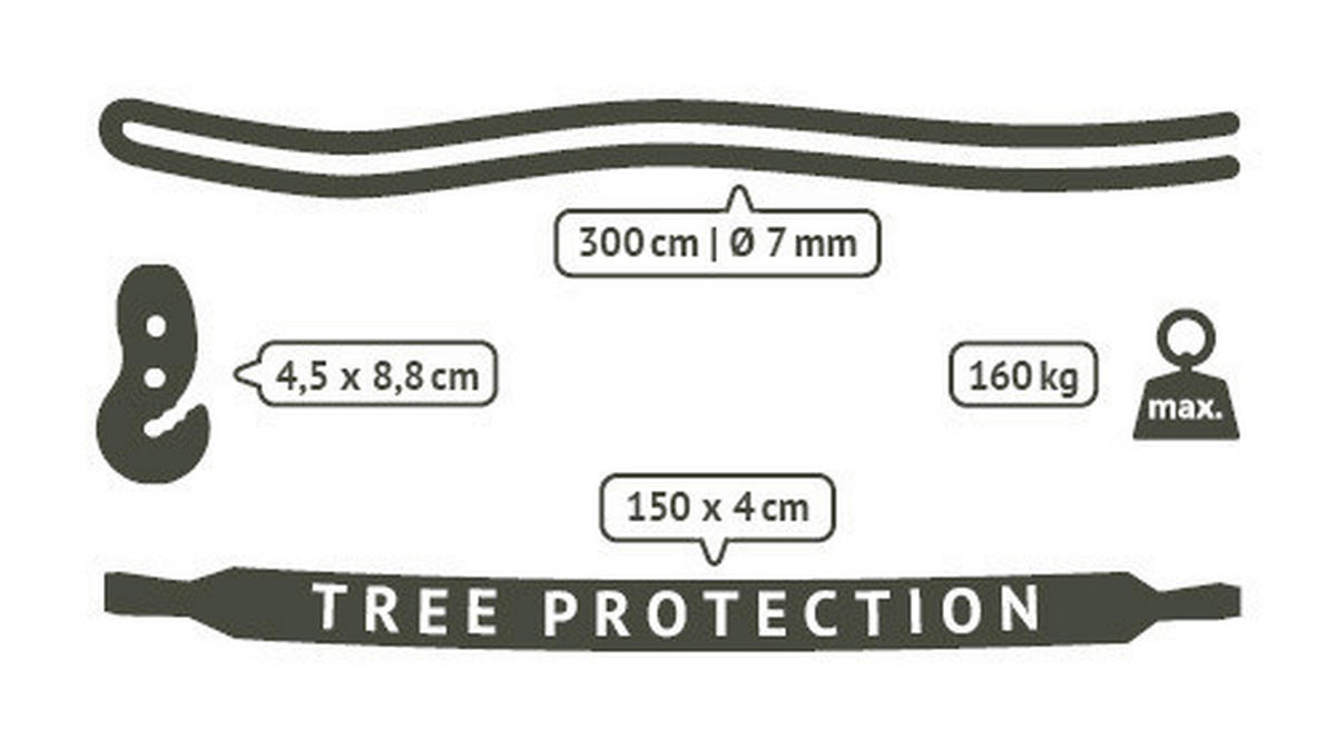 ÚCHYT PRO HOUPACÍ SÍŤ  - černá, Basics, plast (300cm) - La Siesta