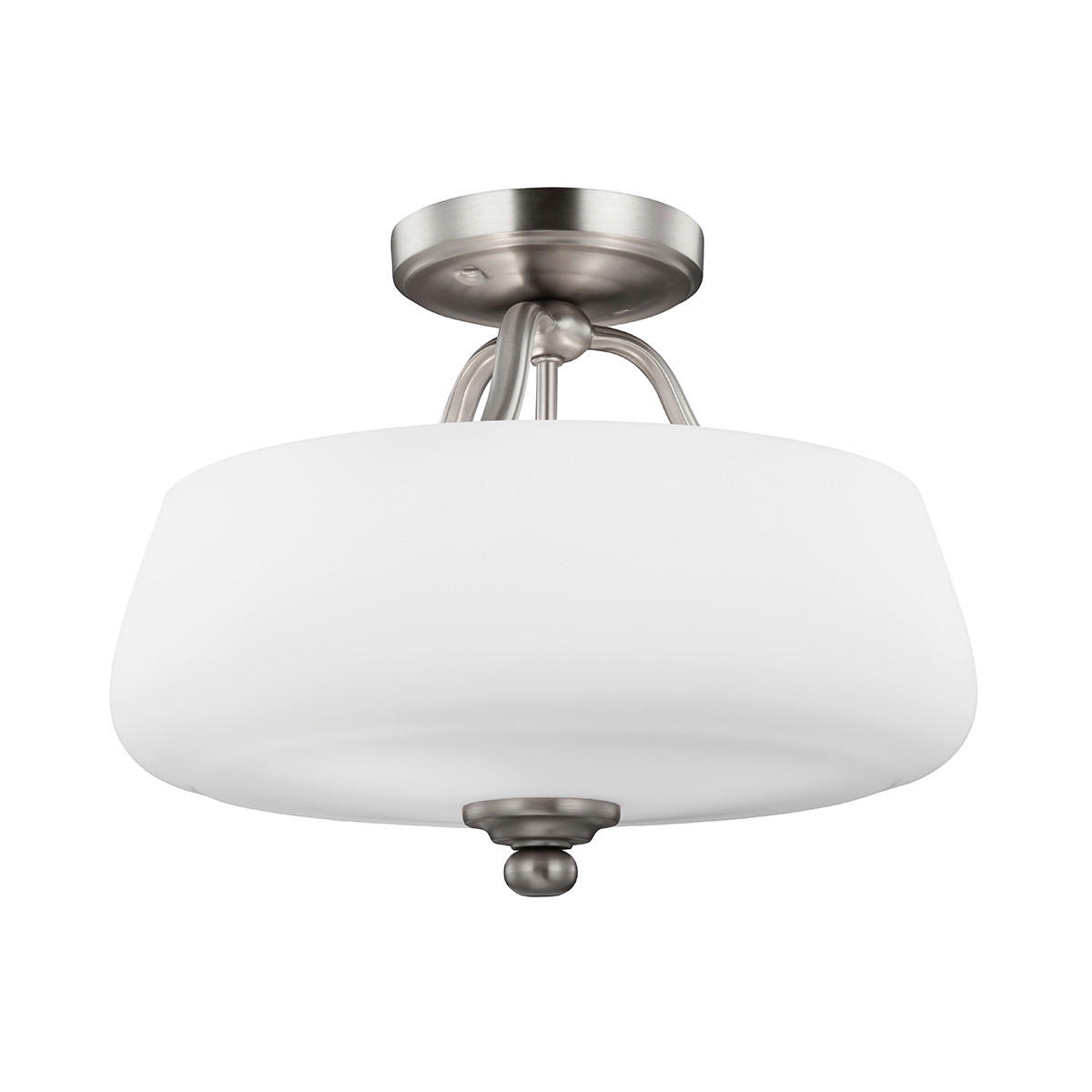 DECKENLEUCHTE  36.9/29.5 cm    - Nickelfarben, Basics, Glas/Metall (36.9/29.5cm) - Elstead Lighting