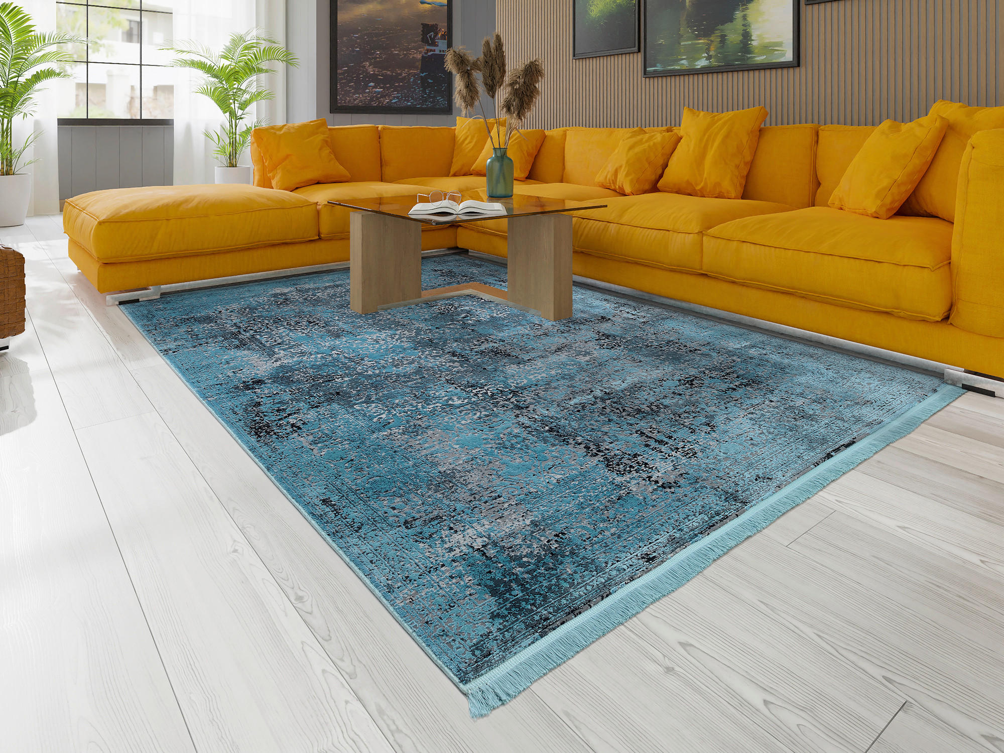 VINTAGE-TEPPICH 80/150 cm Blau  - Blau, Design, Textil (80/150cm) - Dieter Knoll