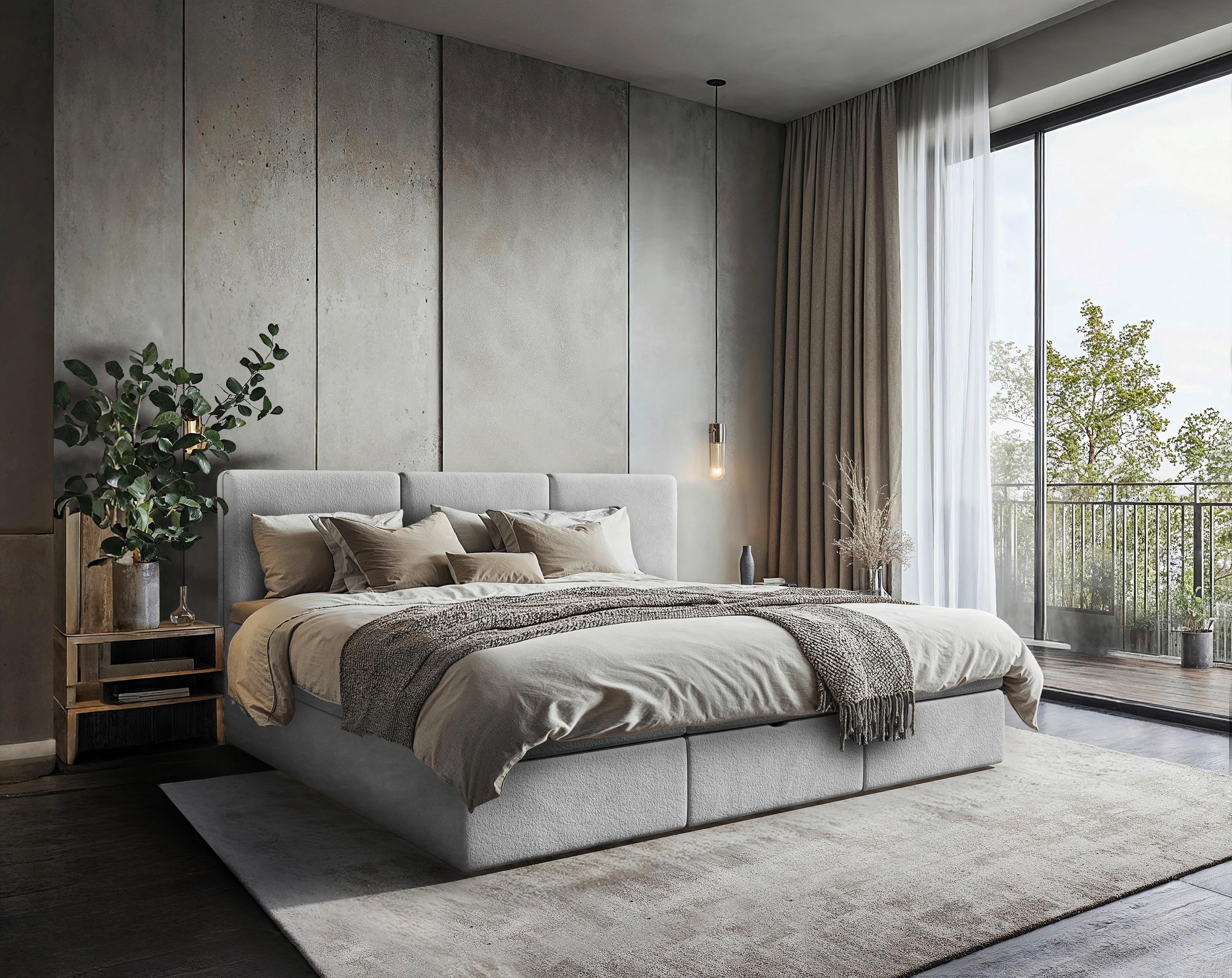 FAMILIENBETT - Schwarz/Grau, Modern, Holz/Holzwerkstoff (240/200cm) - MID.YOU