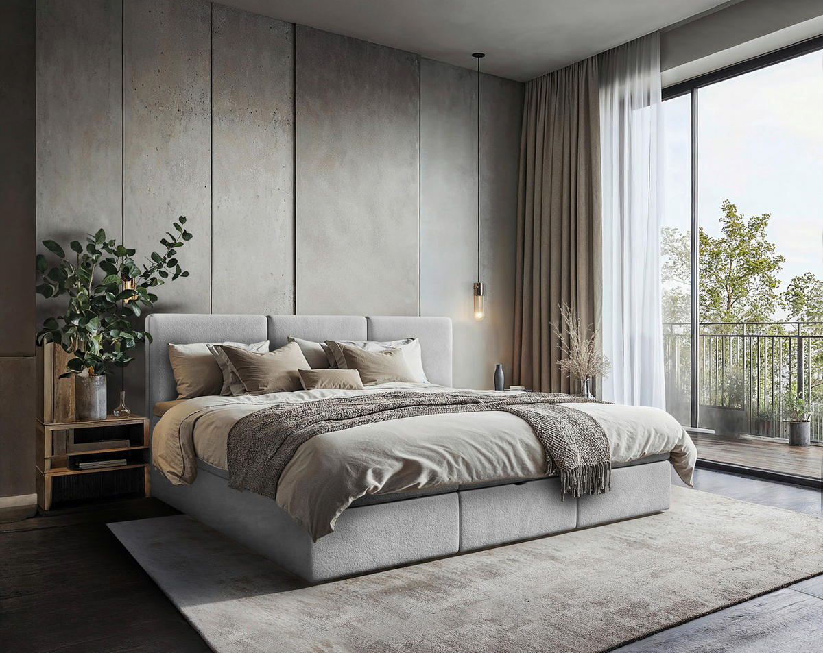 FAMILIENBETT - Schwarz/Grau, Modern, Holz/Holzwerkstoff (240/200cm) - MID.YOU