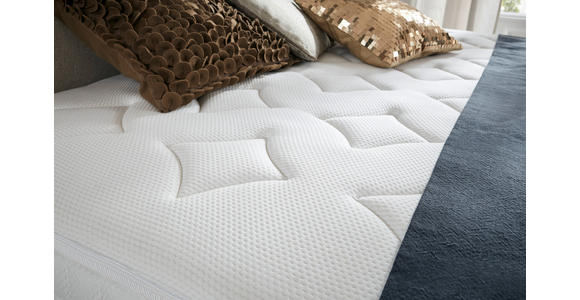 BOXSPRINGBETT 180/200 cm  in Blau  - Blau/Kupferfarben, KONVENTIONELL, Textil/Metall (180/200cm) - Ambiente