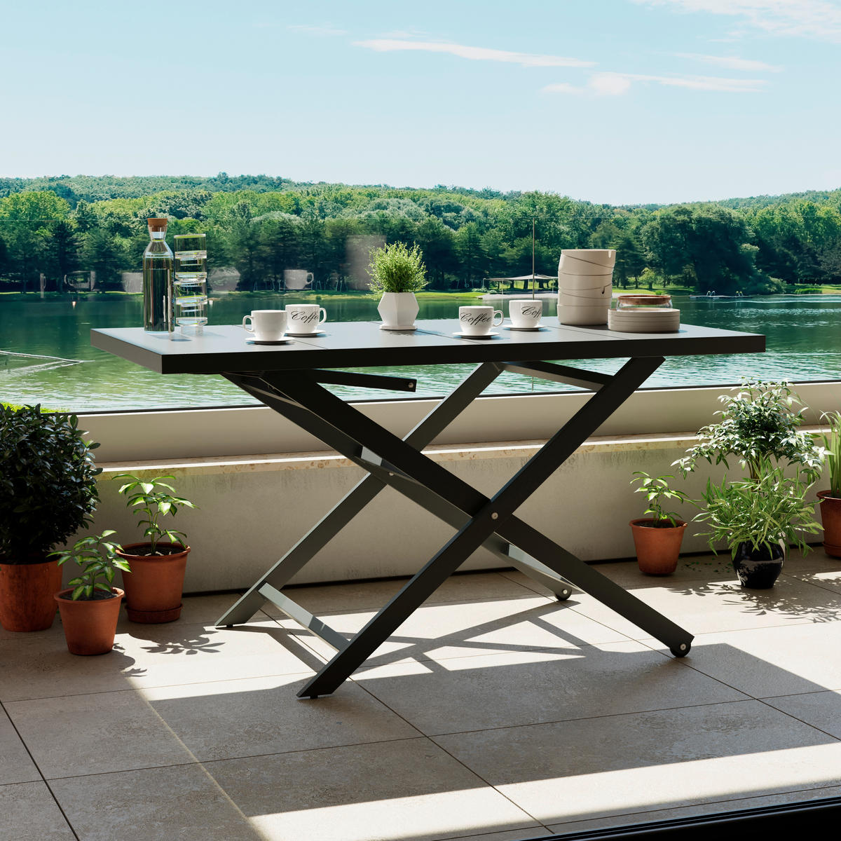 LOUNGE MIZA  - siva, Moderno, kovina (140/40-71/75cm) - Ambia Garden