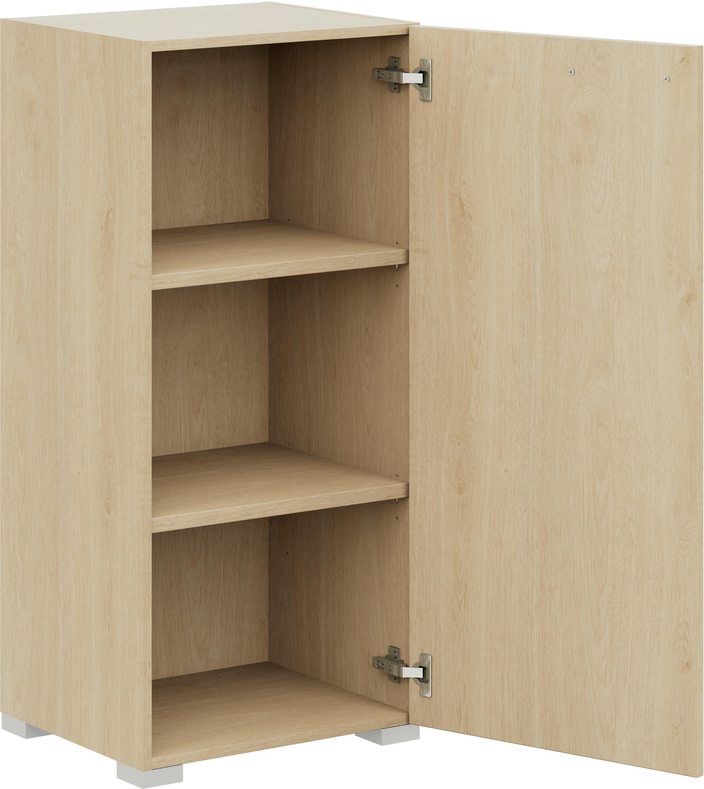 KOMMODE  in 50/108/41,9 cm  - Edelstahlfarben/Eichefarben, Design, Holzwerkstoff/Metall (50/108/41,9cm) - Cantus