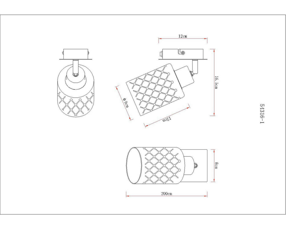 STRAHLER 8/16,5/20 cm   - Klar/Chromfarben, Basics, Glas/Metall (8/16,5/20cm) - Globo