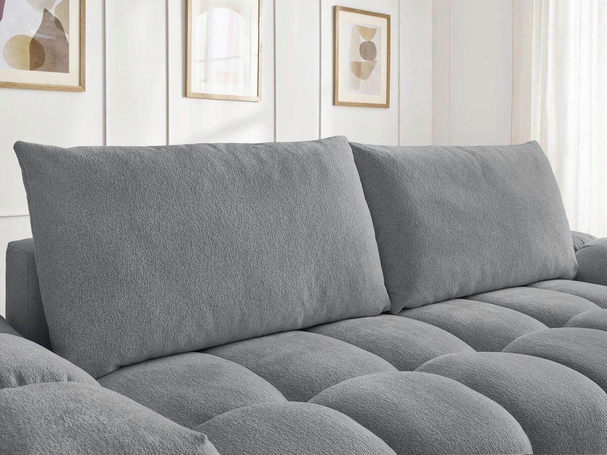 3-SITZER-SOFA EVEREST Flachgewebe Dunkelgrau  - Dunkelgrau/Schwarz, MODERN, Kunststoff/Textil (278/90/115cm)