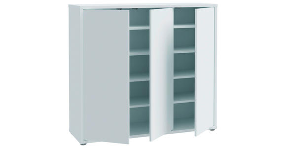 SCHUHSCHRANK Alice Springs  in 109,2/99,1/34,9 cm  - Hellgrau/Grau, MODERN, Holzwerkstoff (109,2/99,1/34,9cm) - Xora