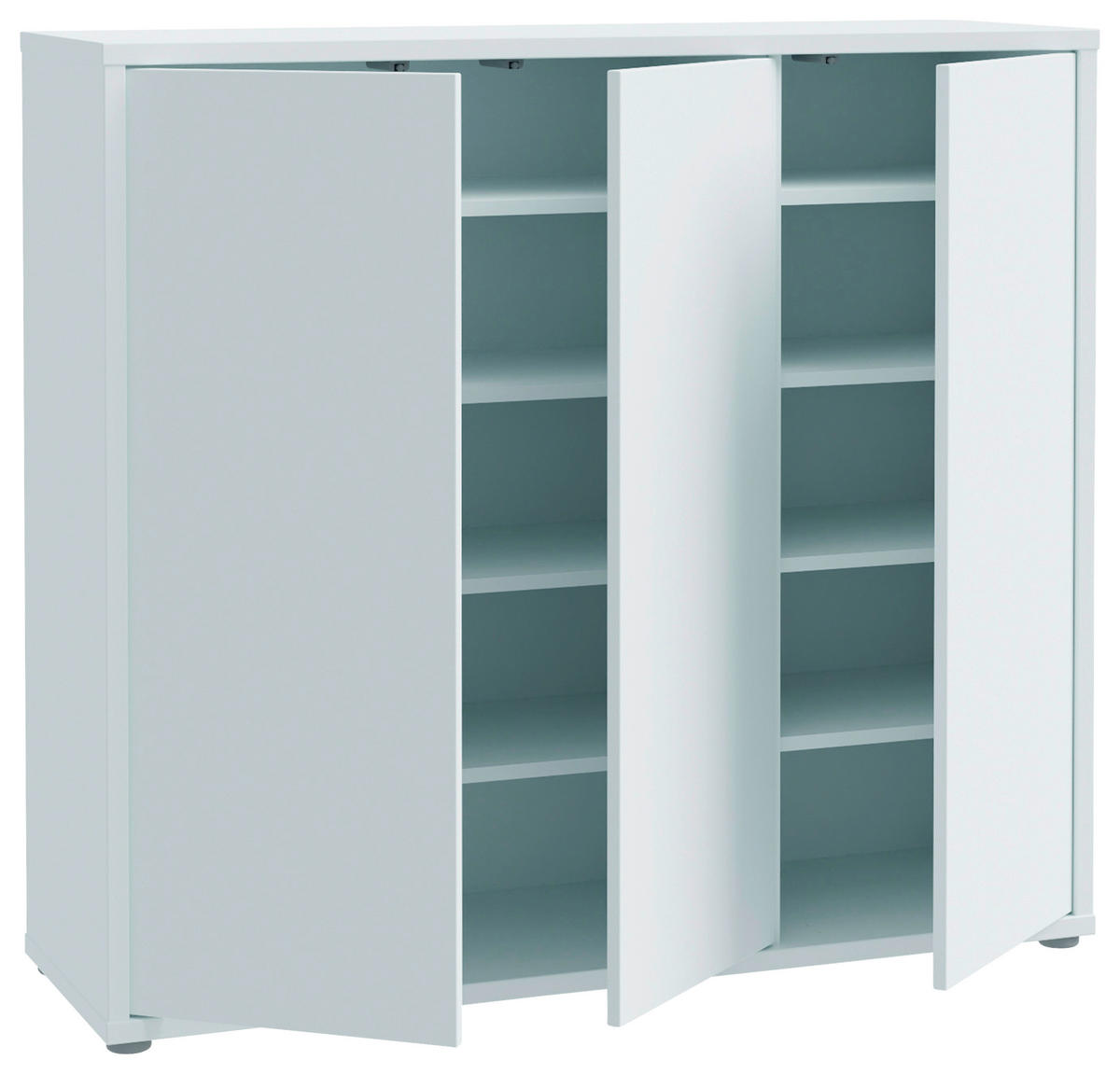 Dulap Pentru Pantofi 109,2/99,1/34,9 cm  - gri deschis/gri, Modern, material pe bază de lemn (109,2/99,1/34,9cm) - Modern Living