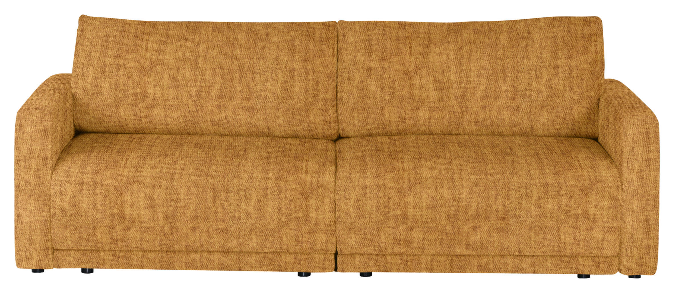2,5-SITZER in Velours Goldfarben  - Goldfarben/Schwarz, Design, Kunststoff/Textil (240/70/125cm) - Xora