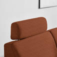 ECKSOFA in Webstoff Orange  - Schwarz/Orange, KONVENTIONELL, Kunststoff/Textil (224/165cm) - Xora