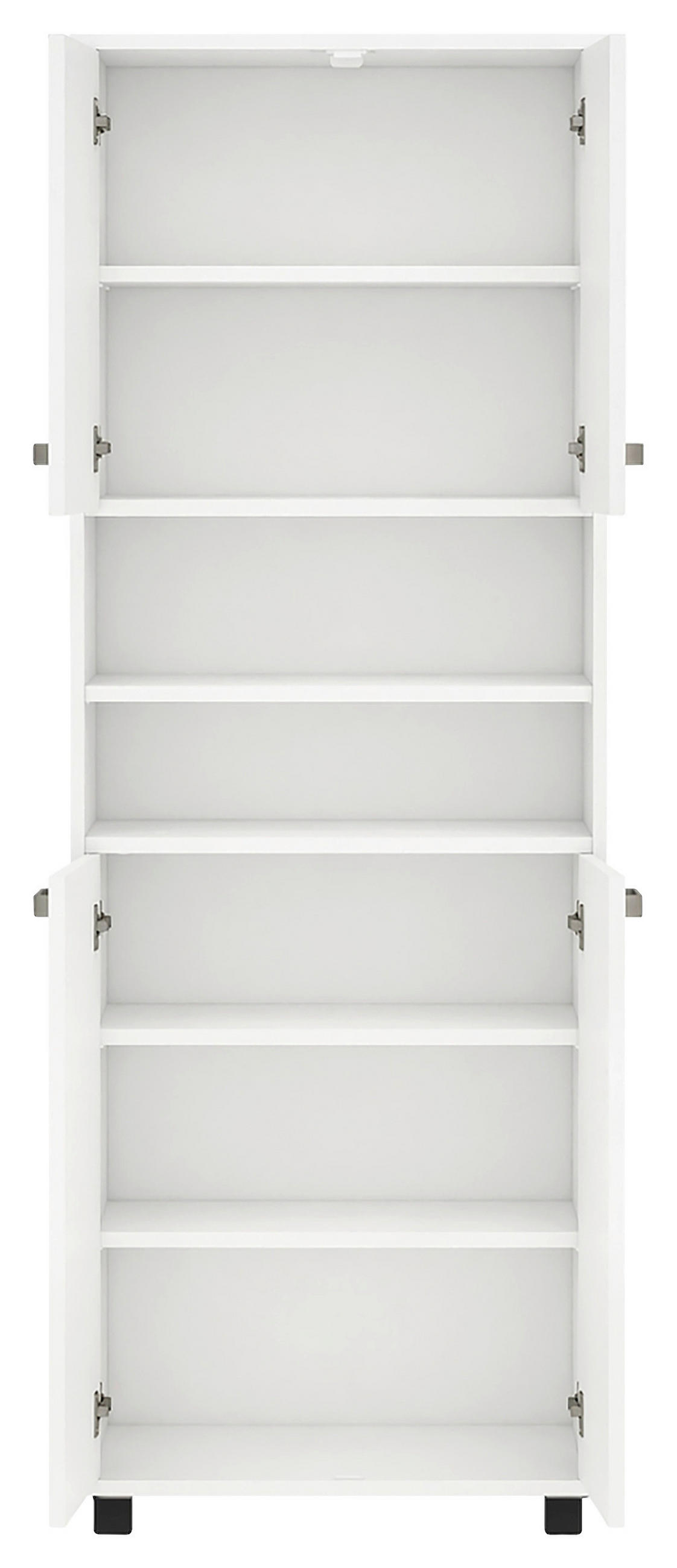 HOCHSCHRANK 59,8/180,9/32,6 cm  - Schwarz/Weiß, Natur, Holzwerkstoff/Kunststoff (59,8/180,9/32,6cm) - Stylife
