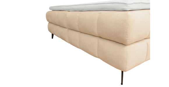 BOXBETT 180/200 cm  in Beige  - Beige/Schwarz, Trend, Textil/Metall (180/200cm) - Esposa