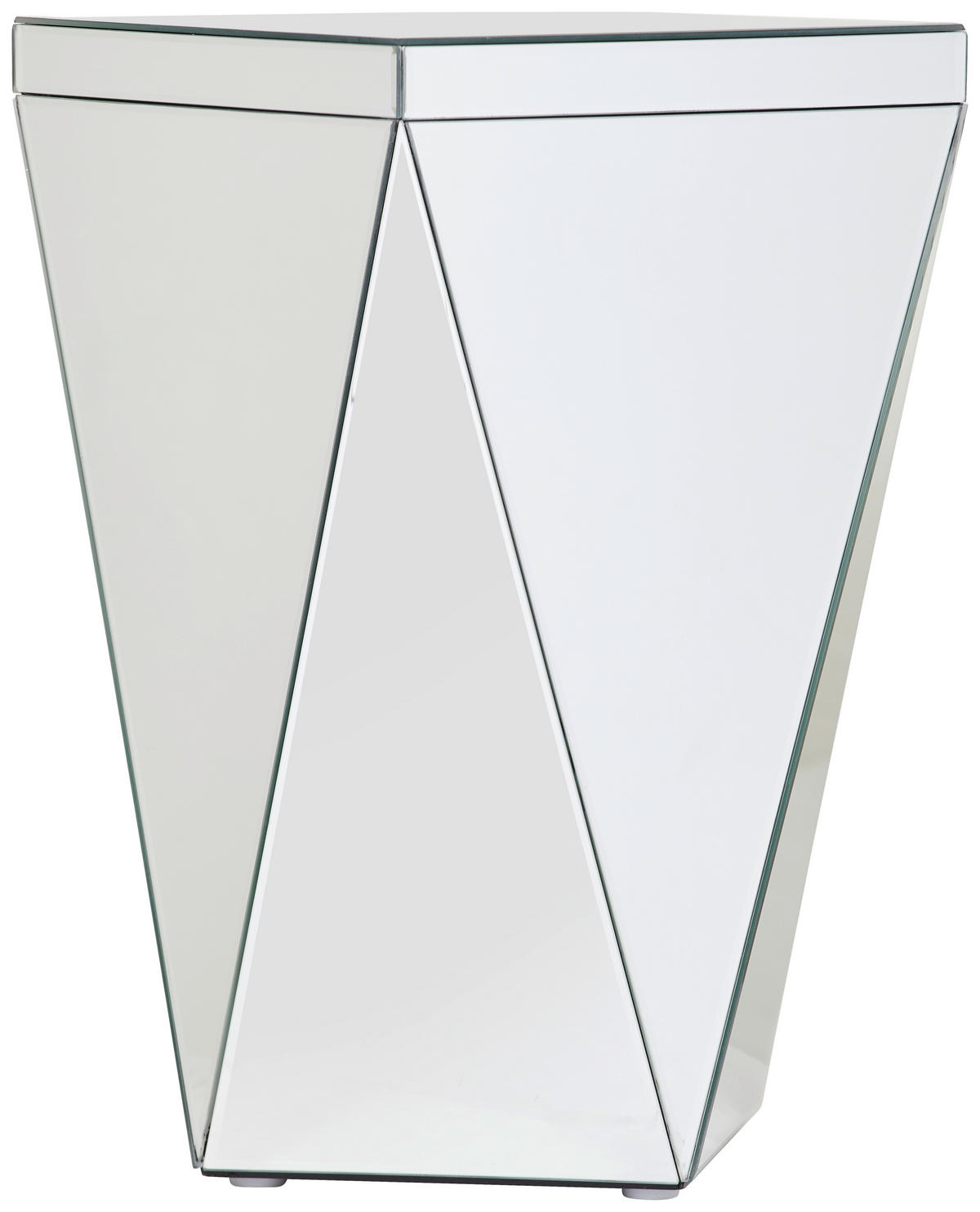 DEKOR OSZLOP - ezüstszínű, Trend, faalapú anyag/Üveg (30/50/30cm) - Xora