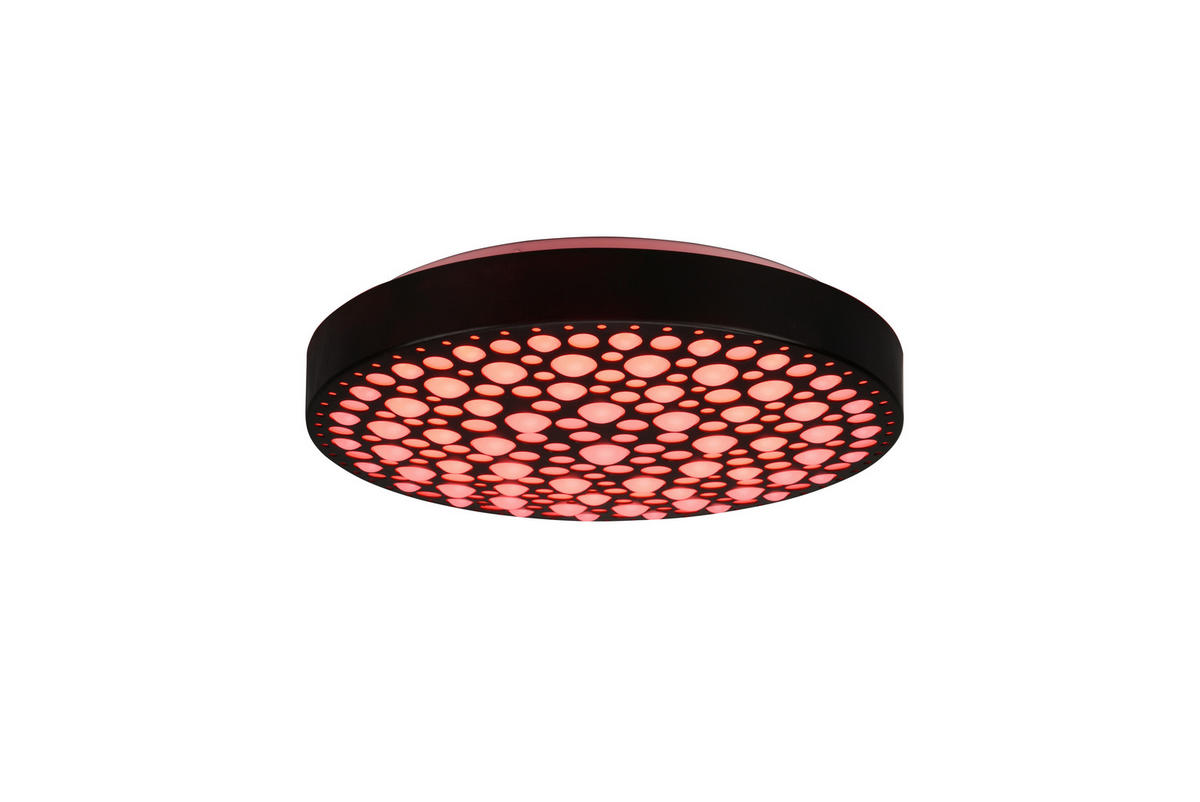 LED-DECKENLEUCHTE Chizu 40,5/9 cm   - Schwarz, Basics, Kunststoff (40,5/9cm)