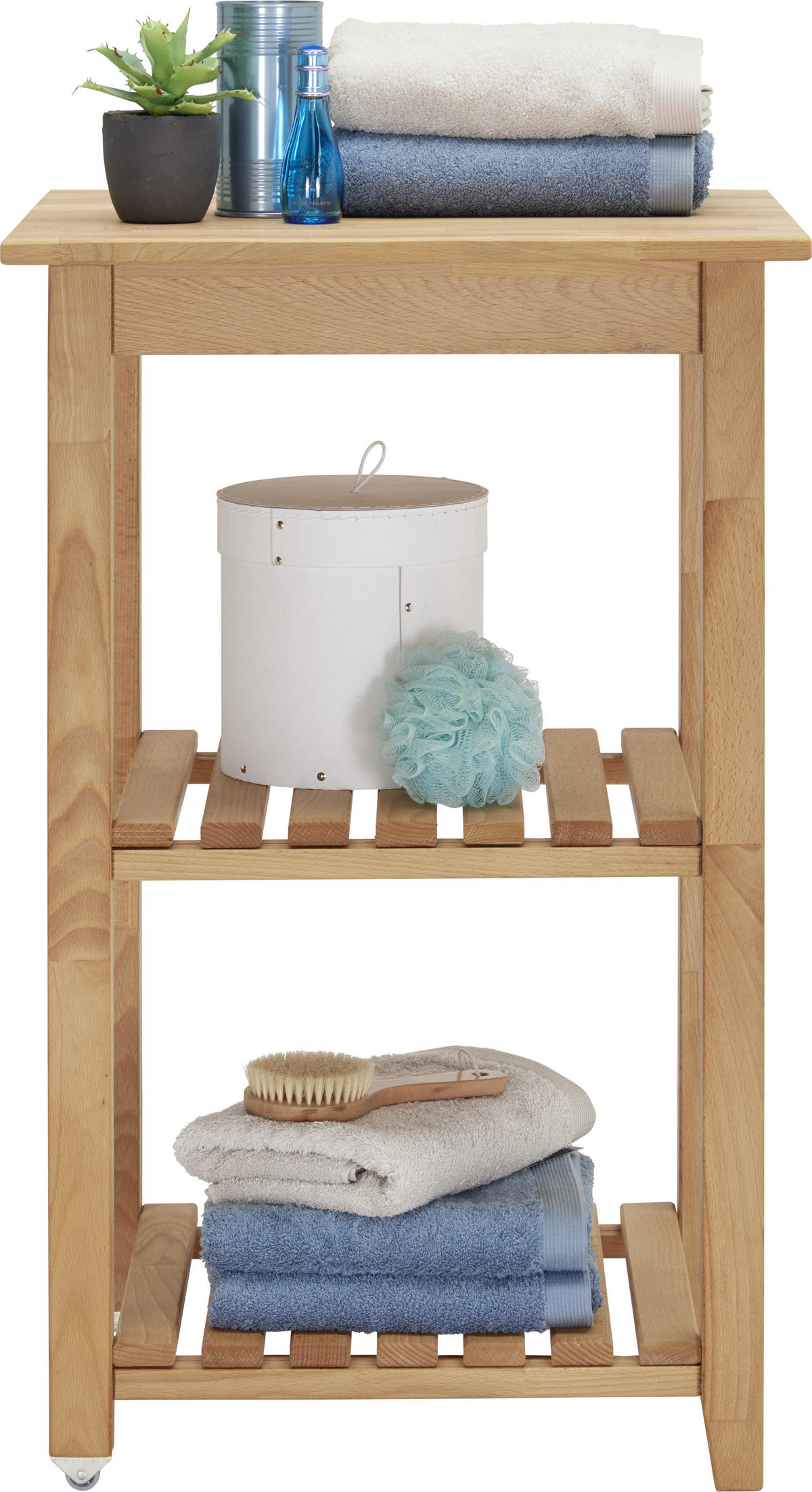 SERVIERWAGEN Buche massiv Buchefarben  - Buchefarben, Trend, Holz/Kunststoff (53/85/46cm) - Carryhome