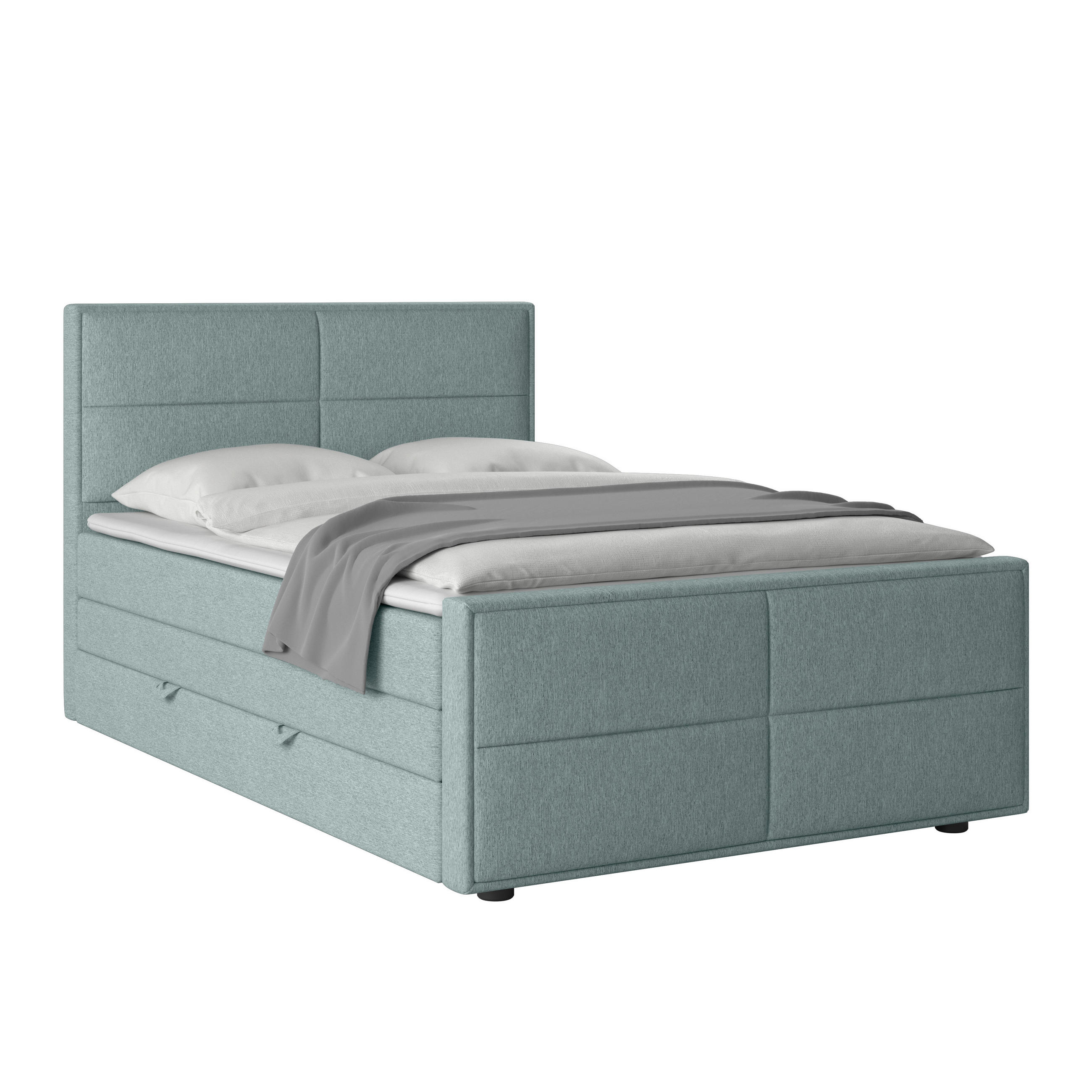 BOXSPRINGBETT 120/200 cm  in Blau  - Blau, MODERN, Holz/Kunststoff (120/200cm) - MID.YOU